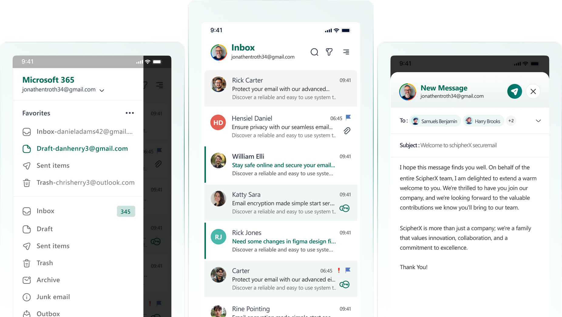 Secure Email Interface